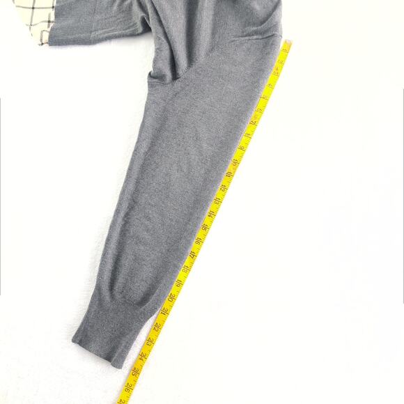 Torrid Twofer Collared Grey Cream Plaid Women's 2XL Preppy Academia - Picture 6 of 10